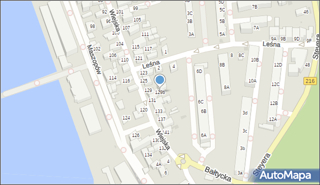 Hel, Wiejska, 129b, mapa Hel