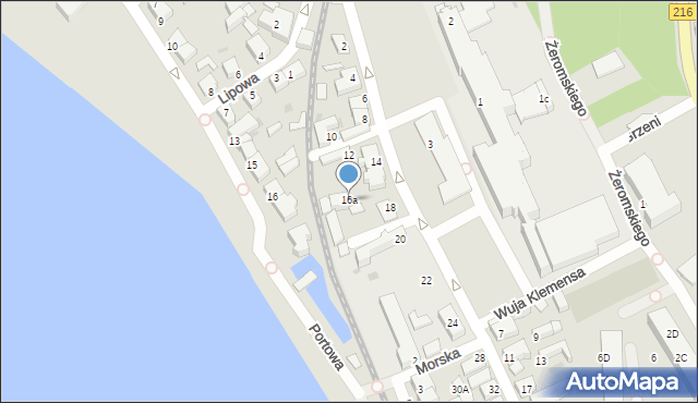 Hel, Wiejska, 16a, mapa Hel