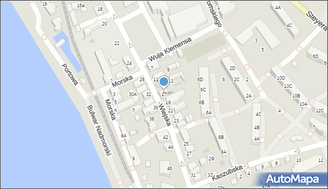 Hel, Wiejska, 17, mapa Hel