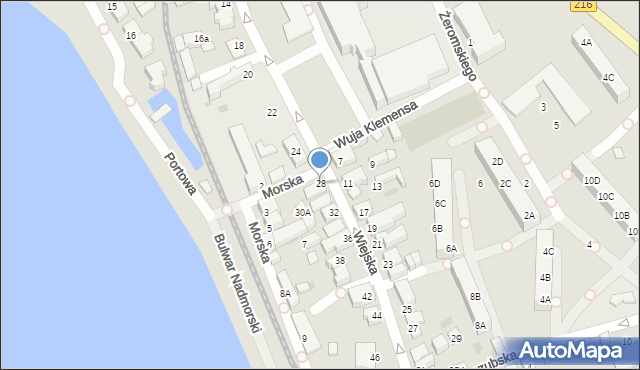 Hel, Wiejska, 28, mapa Hel