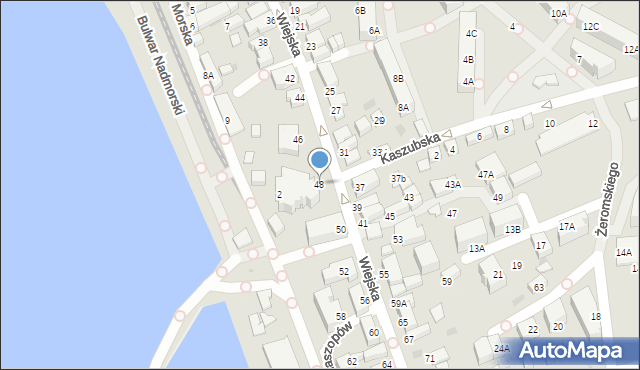 Hel, Wiejska, 48, mapa Hel