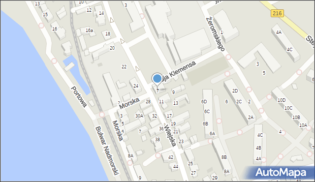 Hel, Wiejska, 7, mapa Hel