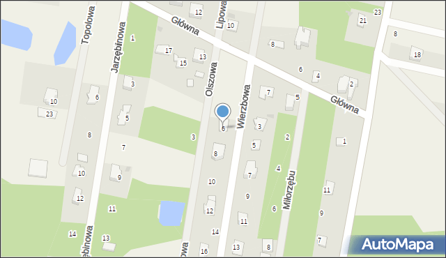 Huta Żabiowolska, Wierzbowa, 6, mapa Huta Żabiowolska