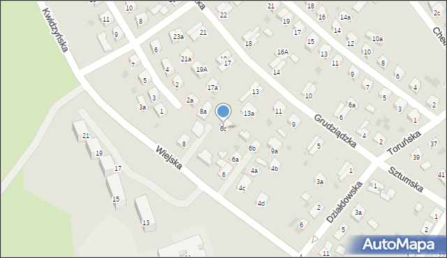 Iława, Wiejska, 6c, mapa Iława