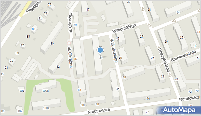 Inowrocław, Wilkońskiego Zygmunta, 39, mapa Inowrocławia