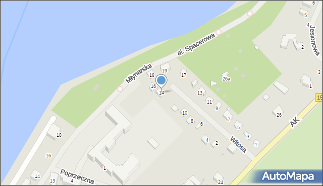 Ińsko, Witosa Wincentego, 14, mapa Ińsko