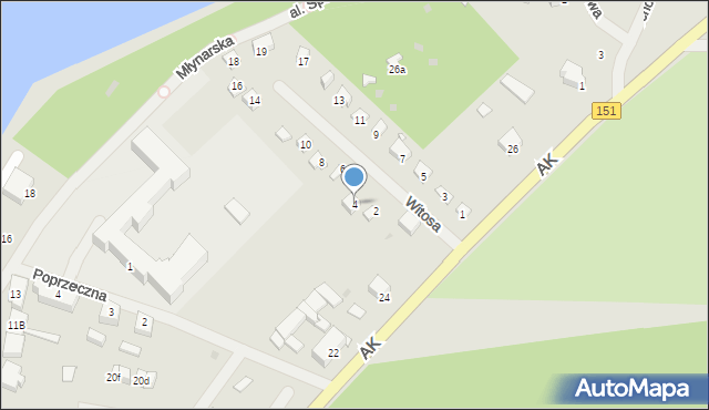 Ińsko, Witosa Wincentego, 4, mapa Ińsko