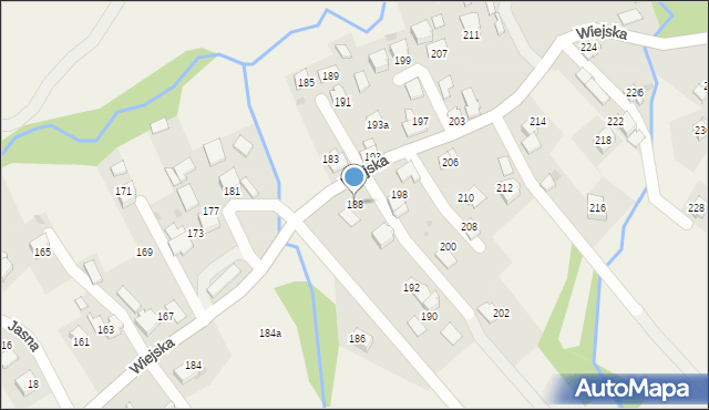 Inwałd, Wiejska, 188, mapa Inwałd