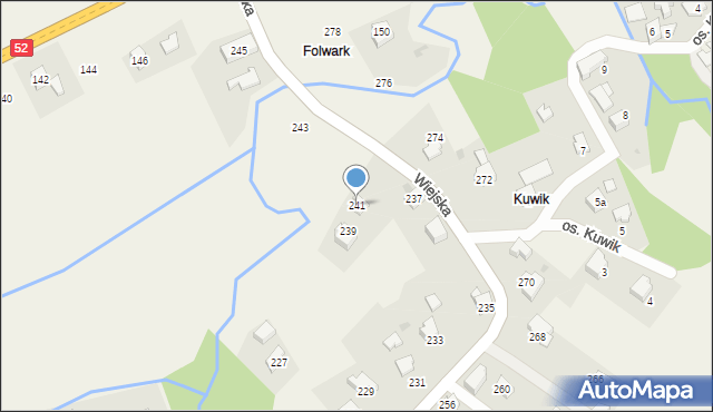 Inwałd, Wiejska, 241, mapa Inwałd