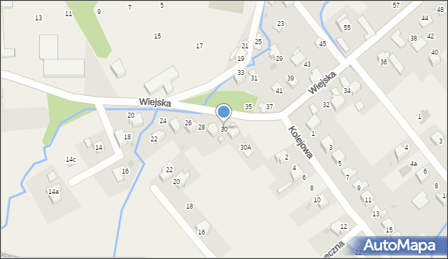 Inwałd, Wiejska, 30, mapa Inwałd