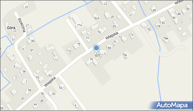 Inwałd, Wiejska, 64, mapa Inwałd