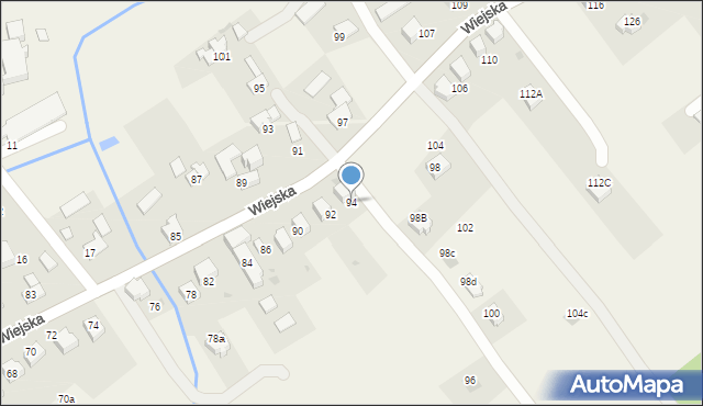 Inwałd, Wiejska, 94, mapa Inwałd