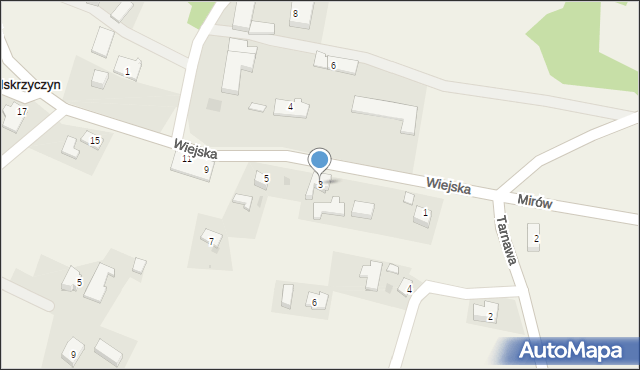 Iskrzyczyn, Wiejska, 3, mapa Iskrzyczyn