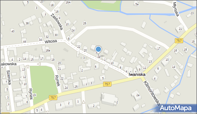Iwaniska, Witosa Wincentego, 14, mapa Iwaniska