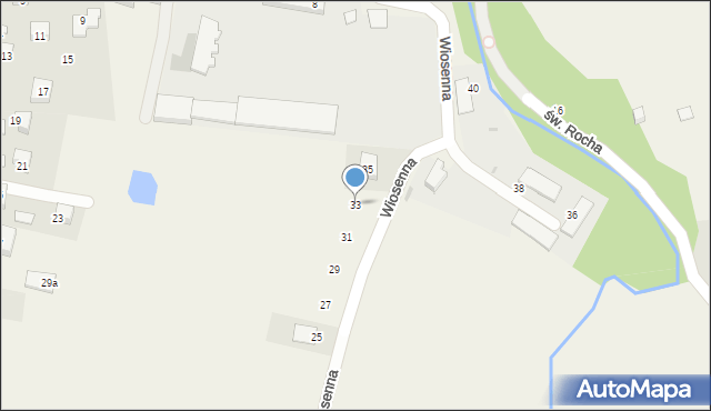 Iwanowice Dworskie, Wiosenna, 33, mapa Iwanowice Dworskie