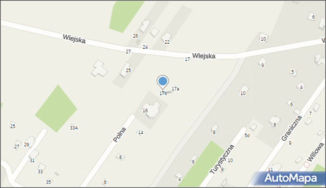 Izbica, Wiejska, 17b, mapa Izbica