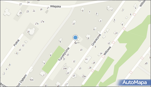 Izbica, Wiejska, 5d, mapa Izbica