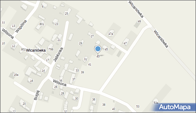 Jabłonka, Wilsona Thomasa Woodrowa, 43, mapa Jabłonka