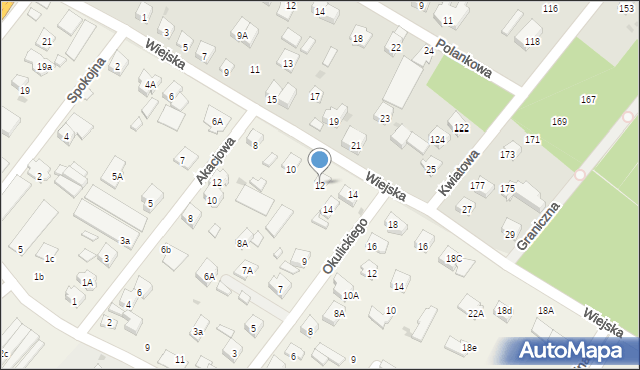 Jabłonna, Wiejska, 12, mapa Jabłonna