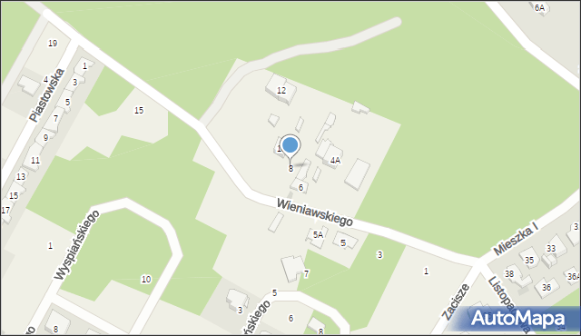 Jabłonna, Wieniawskiego Henryka, 8, mapa Jabłonna