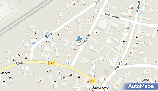 Jabłonowo Pomorskie, Wigury Stanisława, inż. pil., 12, mapa Jabłonowo Pomorskie