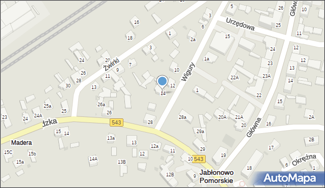 Jabłonowo Pomorskie, Wigury Stanisława, inż. pil., 14, mapa Jabłonowo Pomorskie