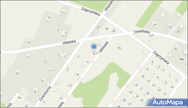Jachranka, Willowa, 4, mapa Jachranka