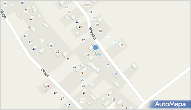 Jaćmierz, Wiejska, 11, mapa Jaćmierz