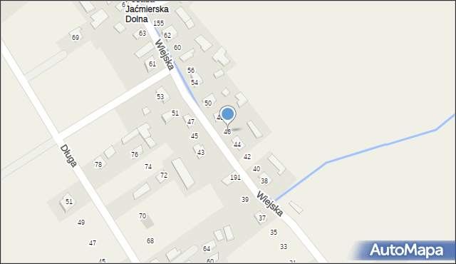 Jaćmierz, Wiejska, 46, mapa Jaćmierz