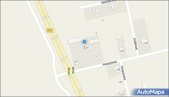 Jakubowice Konińskie, Widokowa, 8, mapa Jakubowice Konińskie
