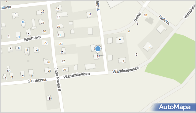 Jamielnik, Witosa Wincentego, 14, mapa Jamielnik