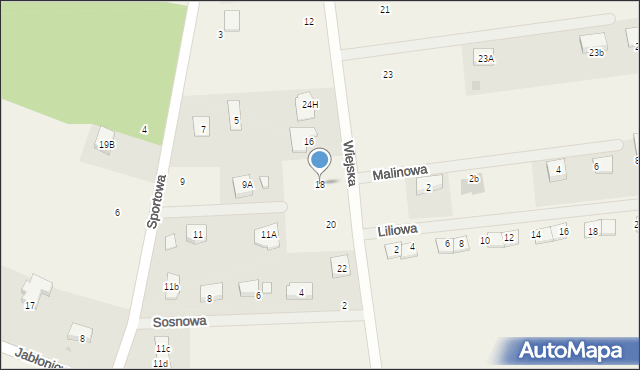 Janczewo, Wiejska, 18, mapa Janczewo