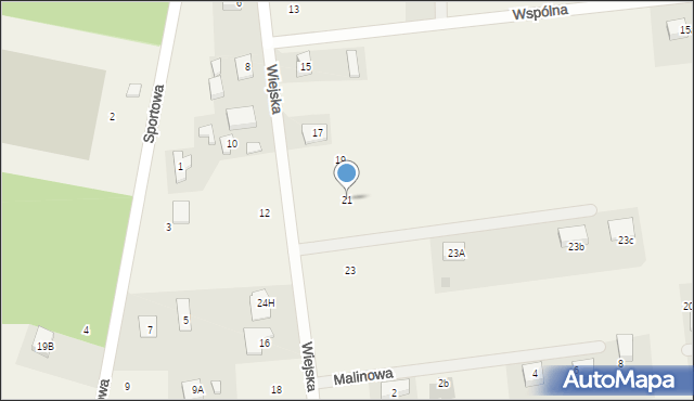 Janczewo, Wiejska, 21, mapa Janczewo