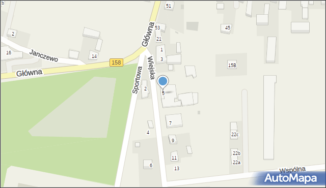 Janczewo, Wiejska, 5, mapa Janczewo