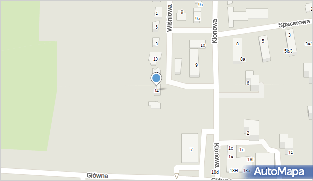 Janikowo, Wiśniowa, 14, mapa Janikowo