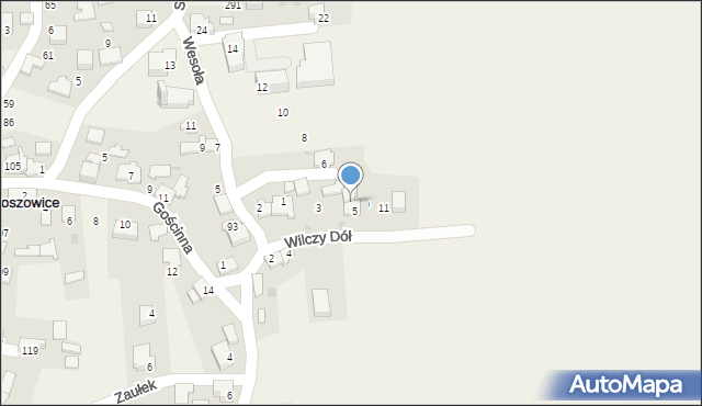 Jaroszowice, Wilczy Dół, 7, mapa Jaroszowice