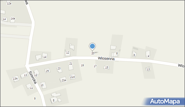 Jarząbkowice, Wiosenna, 10, mapa Jarząbkowice