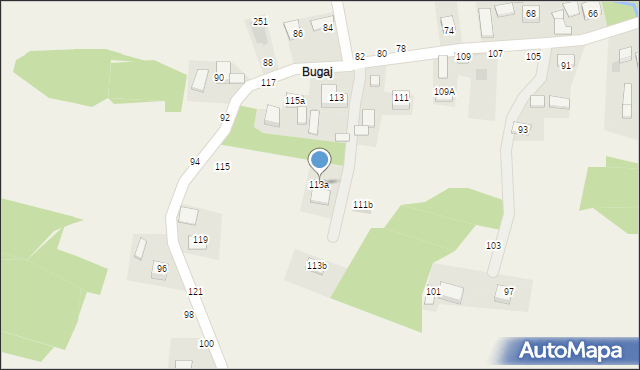 Jasień, Wiedeńska, 113a, mapa Jasień