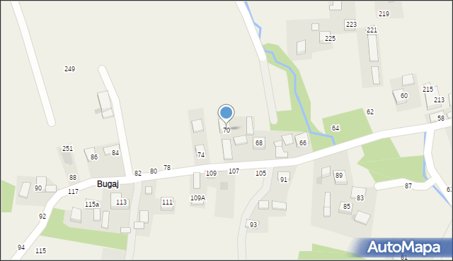 Jasień, Wiedeńska, 70, mapa Jasień