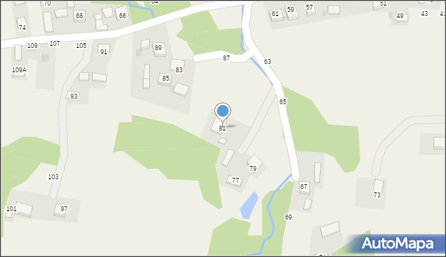 Jasień, Wiedeńska, 81, mapa Jasień