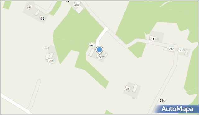 Jasień, Wiśnicka, 27, mapa Jasień