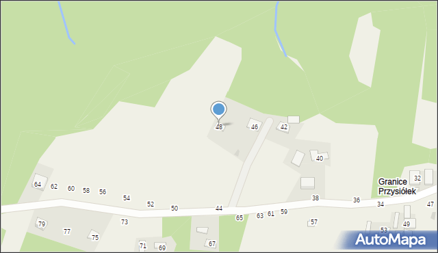 Jasień, Wiśnicka, 48, mapa Jasień