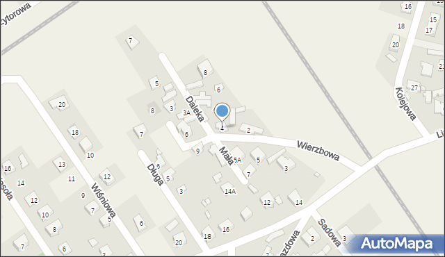 Jasienica, Wierzbowa, 4, mapa Jasienica