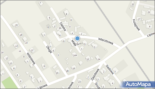 Jasienica, Wierzbowa, 5A, mapa Jasienica