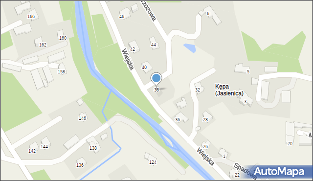 Jasienica, Wiejska, 38, mapa Jasienica