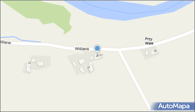 Jaśkowice, Wiślana, 28, mapa Jaśkowice