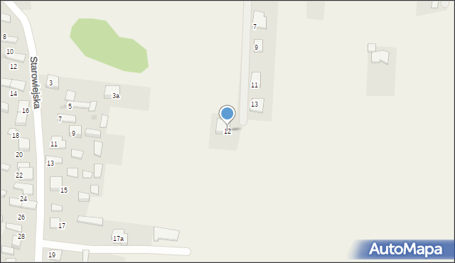 Jaskrów, Widokowa, 12, mapa Jaskrów