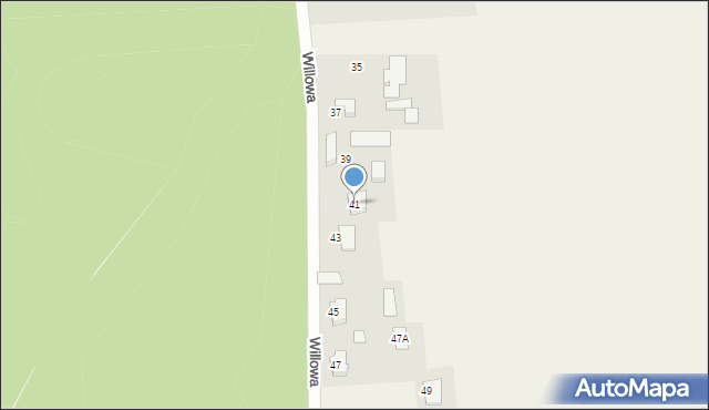 Jaskrów, Willowa, 41, mapa Jaskrów