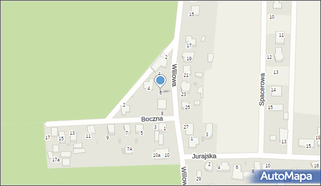 Jaskrów, Willowa, 6, mapa Jaskrów
