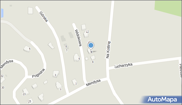 Jasło, Widokowa, 8, mapa Jasła